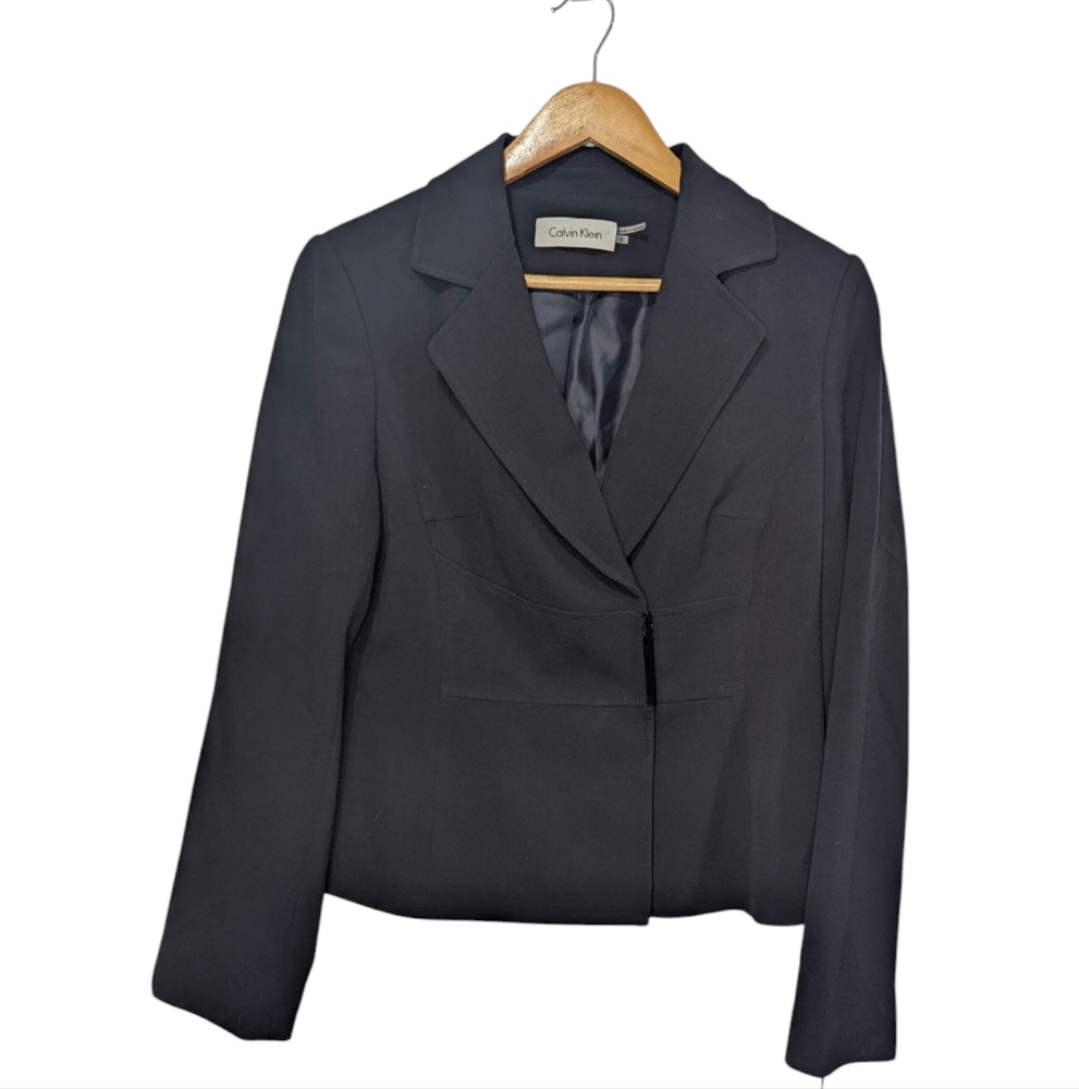 Calvin Klein Women's Navy Blazer Jacket Size 8